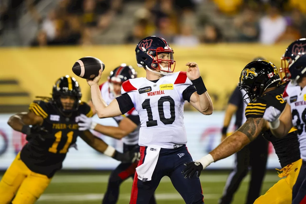 Alexander starts again as Alouettes go for back-to-back wins over Tiger-Cats