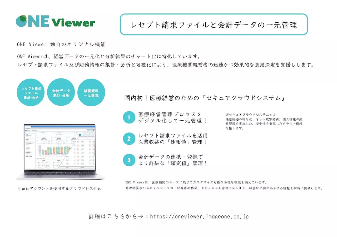 医療経営管理システム「ONE Viewer」及び支払代行サービス「ONE Payment」の販売開始に関するお知らせ