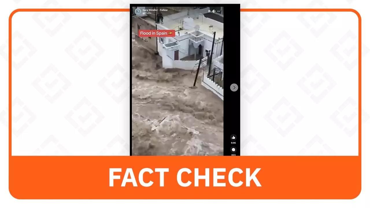 FACT CHECK: Video does not show clips of flooding in Spain