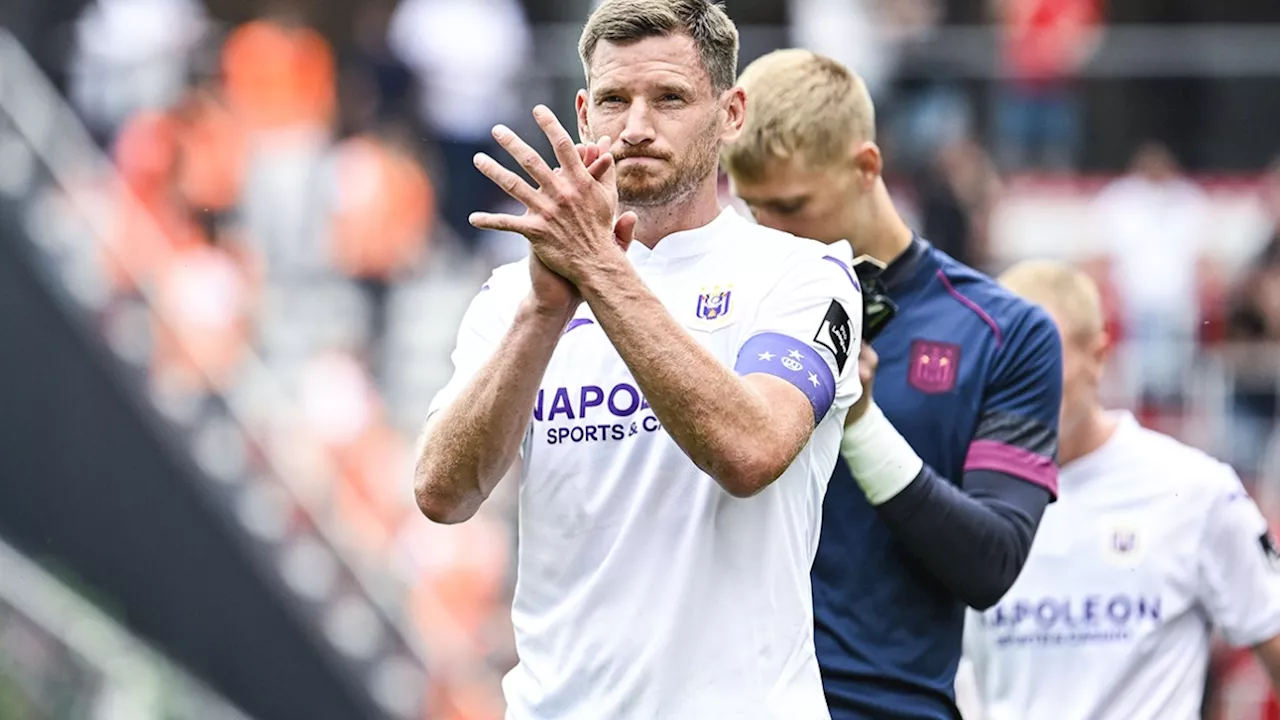 Grosse tuile à Anderlecht: blessé, Jan Vertonghen sera absent plusieurs semaines