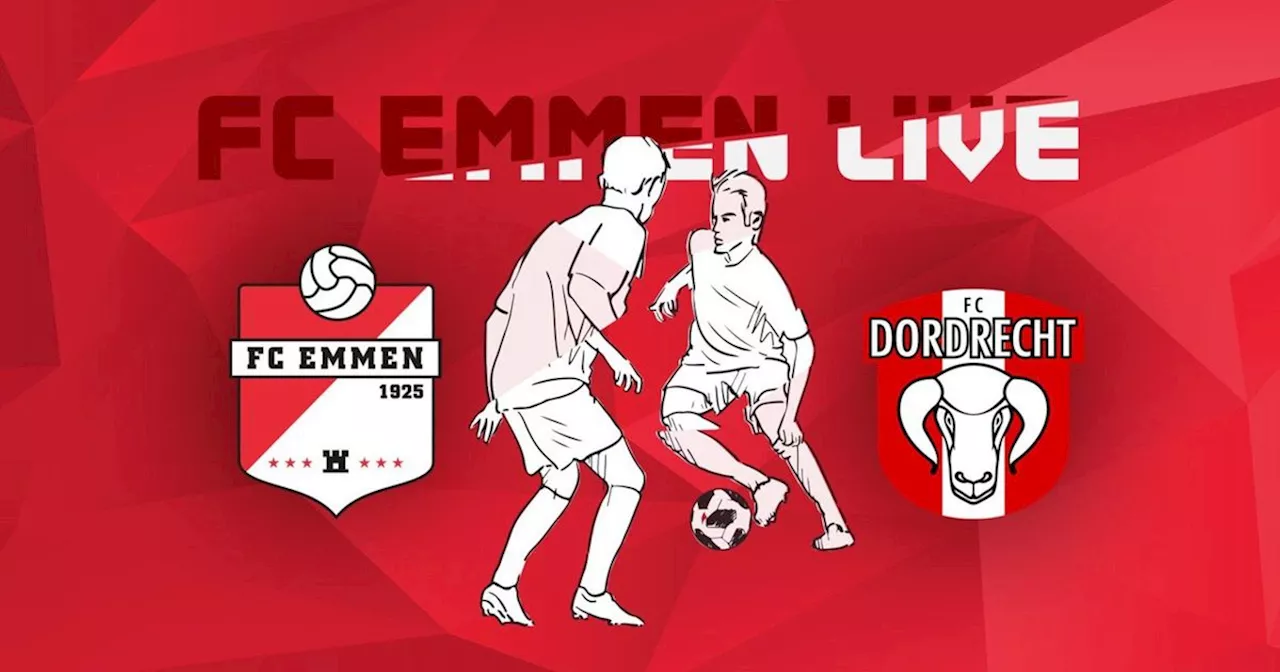 Liveblog: FC Emmen staat op achterstand tegen FC Dordrecht: 0-2