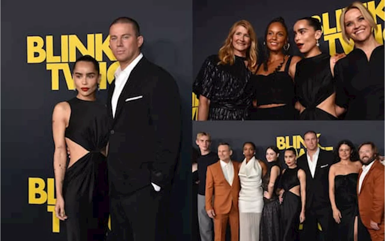 Blink Twice, Zoë Kravitz e Channing Tatum col cast del film alla première a Los Angeles