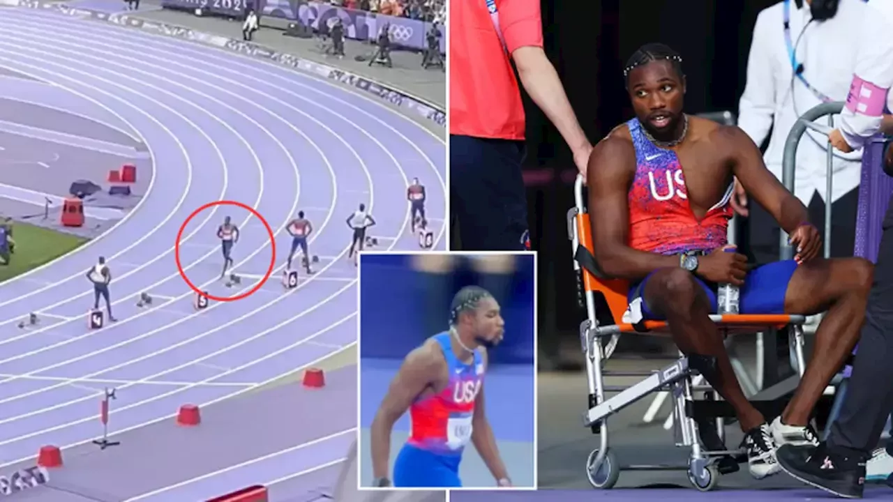 Athletics What Noah Lyles did seconds before Olympic 200m final