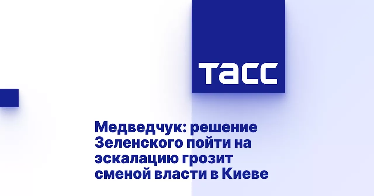 Медведчук: решение Зеленского пойти на эскалацию грозит сменой власти в Киеве