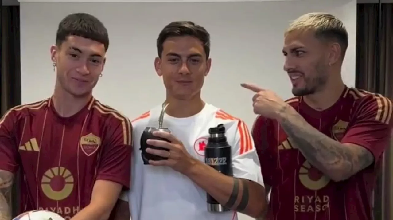 El divertido desafío de Dybala, Paredes y Soulé que maravilló a los fanáticos de la Roma