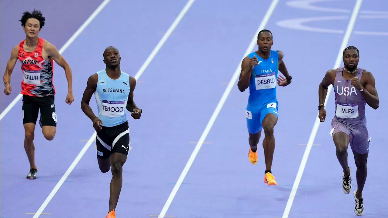 Botswana's Tebogo upsets Lyles to win gold in the men's 200 metres