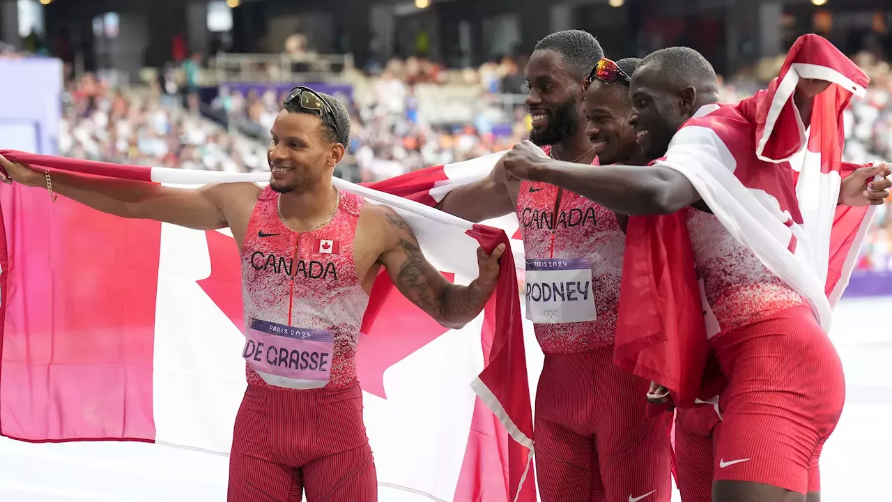 De Grasse anchors Canada to gold in men's 4x100m relay for seventh