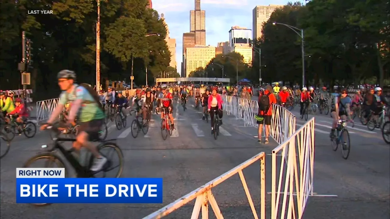 Bike the Drive brings thousands of cyclists, shuts down stretch of DuSable Lake Shore Drive