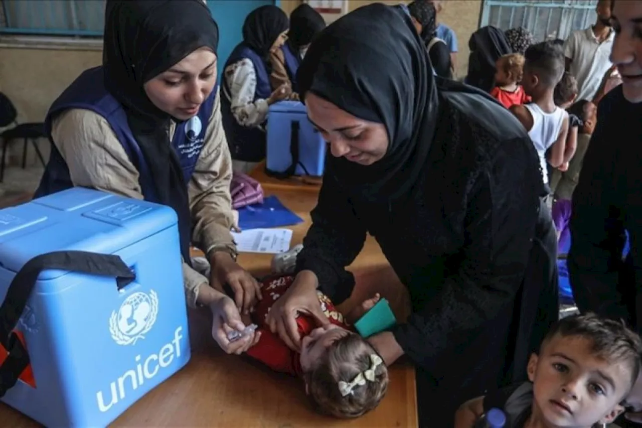 PBB meluncurkan kampanye vaksinasi polio untuk anak-anak di Gaza