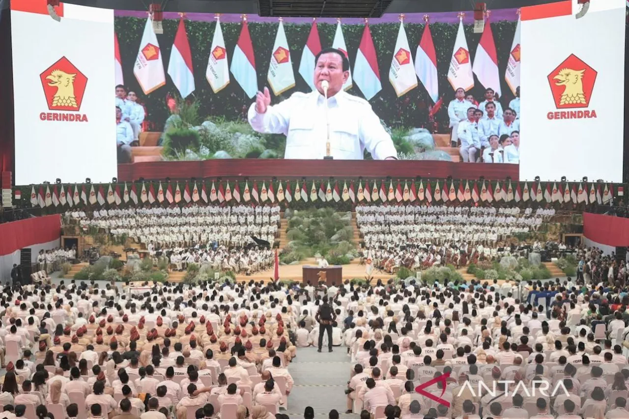 Penutupan Rapimnas Partai Gerindra di Indonesia Arena GBK