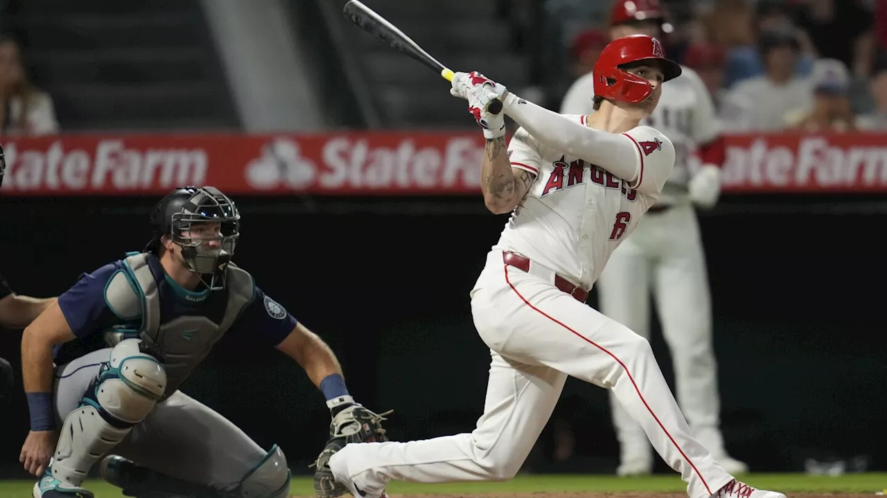 Moniak's two late homers, including walk-off shot, rally Angels past Mariners 5-4