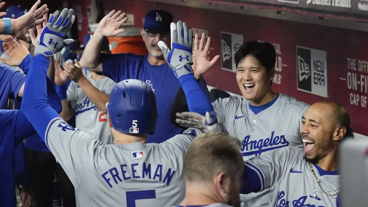 Ohtani, Betts and Freeman open with consecutive HRs, and Dodgers beat Diamondbacks 8-6