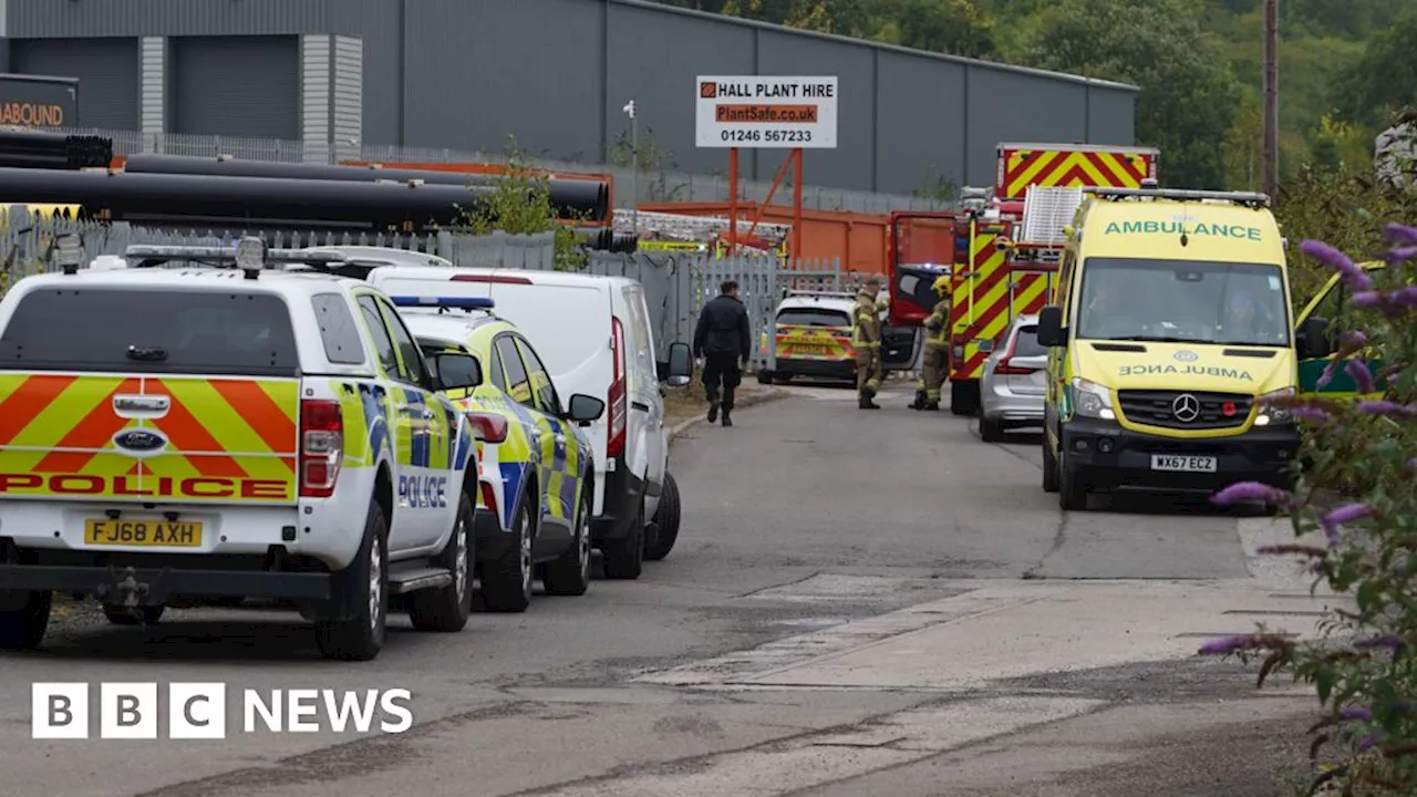 Chesterfield: Plane crashes at industrial estate