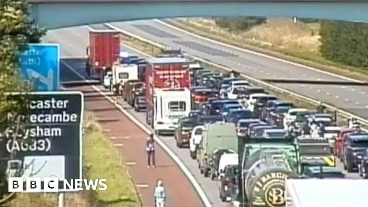 Lancashire police tailback safety warning after M6 Frisbee game