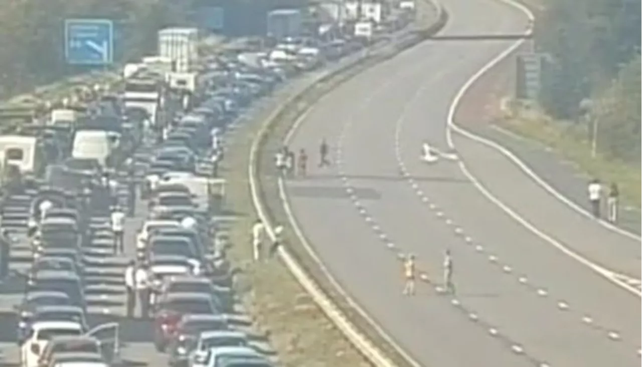 Police blast ‘very dangerous behaviour’ of motorists who were stuck in M6 queues