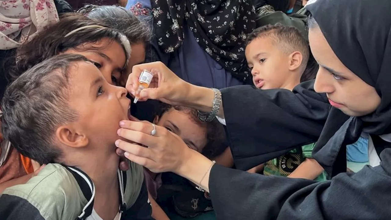 UN begins polio vaccination in Gaza, as fighting rages