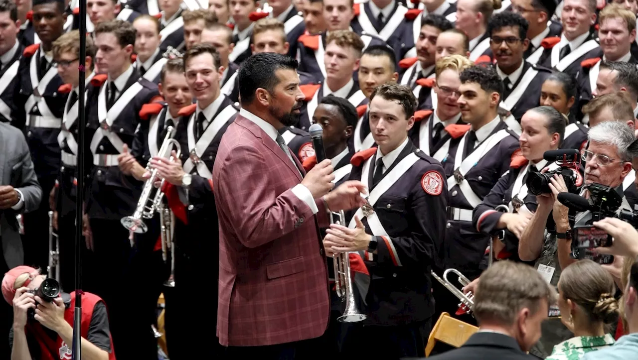 Ryan Day fires up Ohio State fans and band during first Skull Session of 2024 (video)