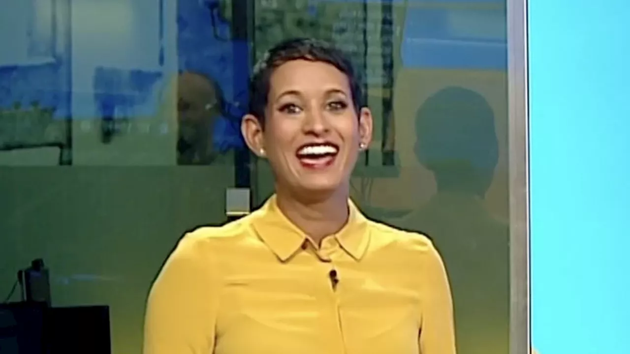 BBC Breakfast's Naga Munchetty giggles during serious Oasis bulletin