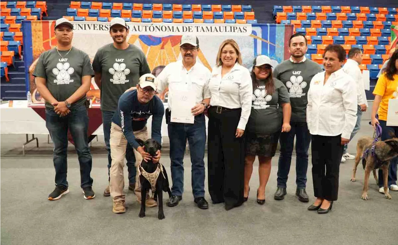 Héroes caninos retirados de corporaciones de seguridad encuentran nuevos hogares en Tamaulipas