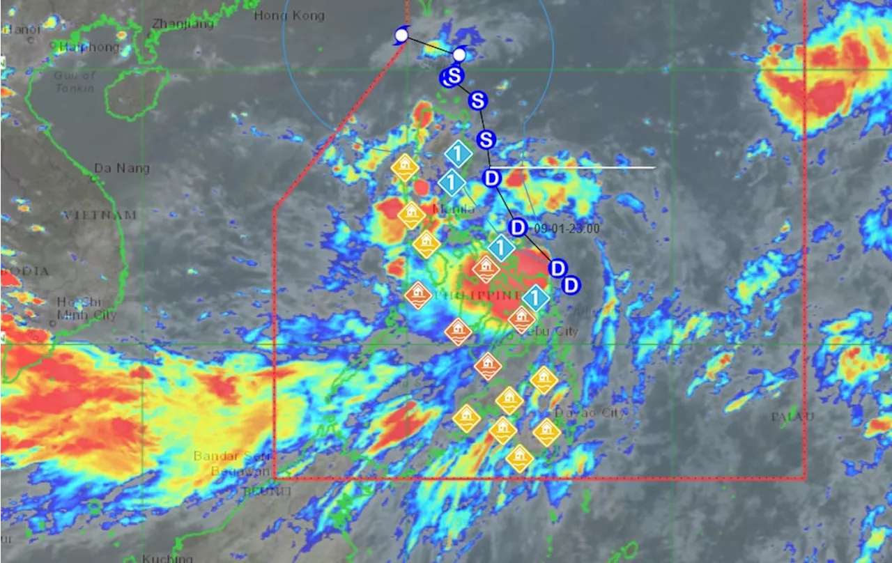 14 areas under Signal No. 1 as Tropical Depression Enteng maintains strength