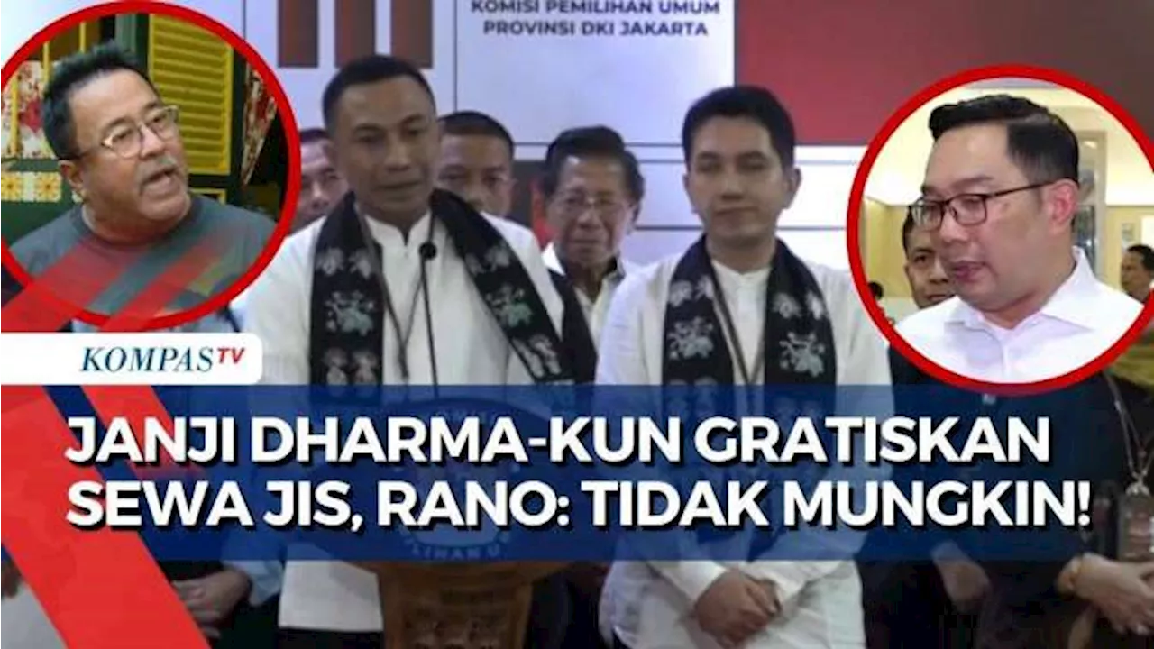 Tanggapi Janji Dharma-Kun Gratiskan Sewa JIS untuk Persija, Begini Respons Rano Karno dan RK