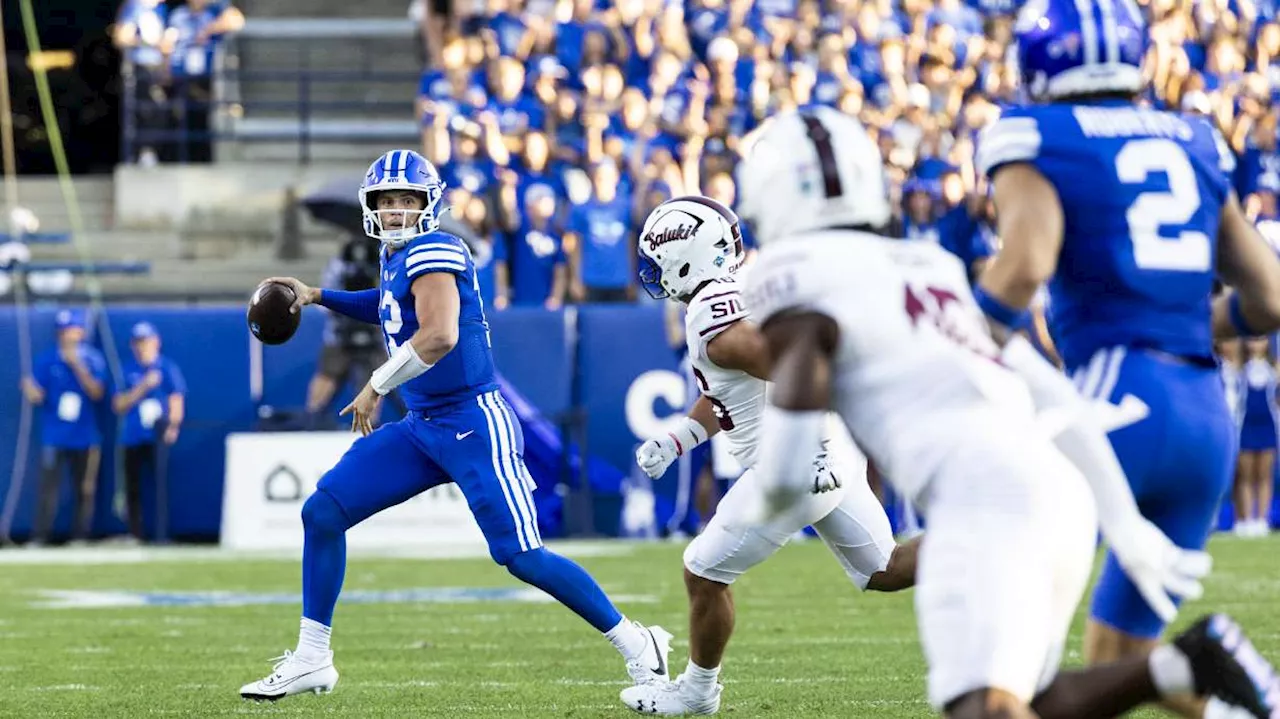 Retzlaff guides BYU to season-opening win over Southern Illinois with 3 TD passes