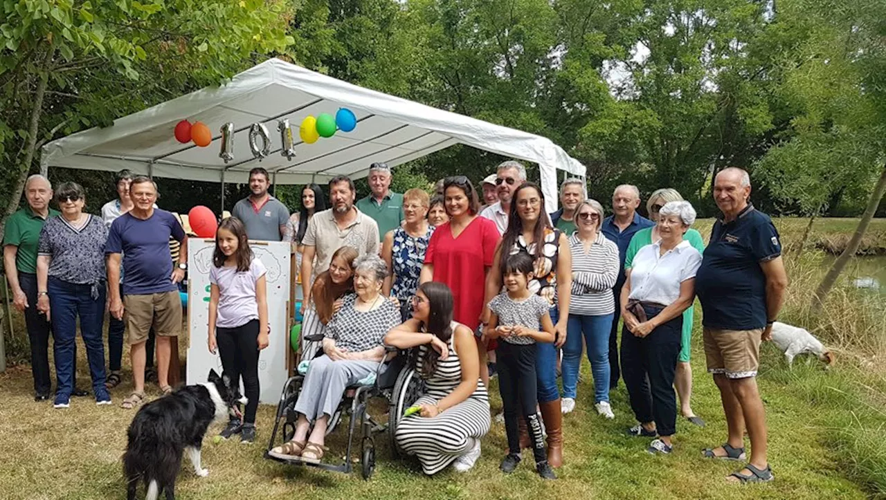 La doyenne du village de Pauilhac, Simone Dugoujon, a fêté ses 101 ans