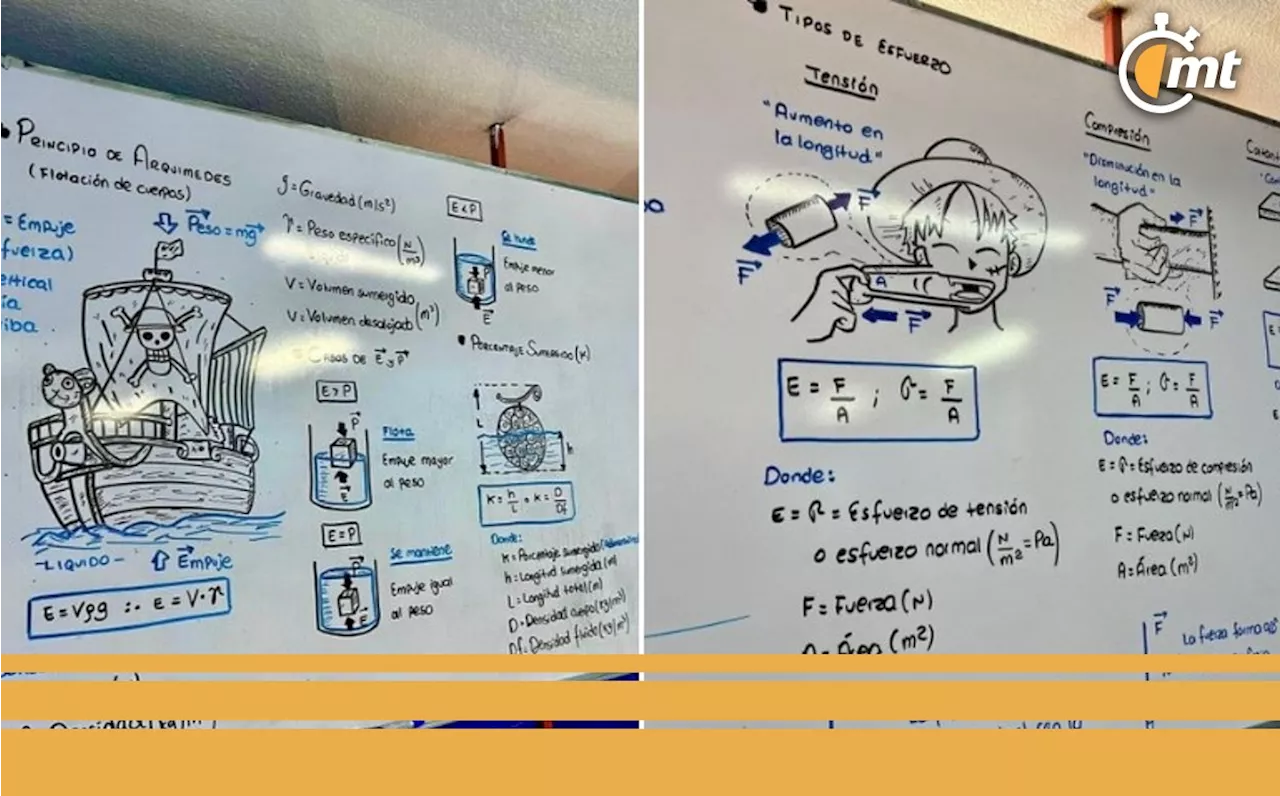 Profesor mexicano enseña física con ejemplos de One Piece