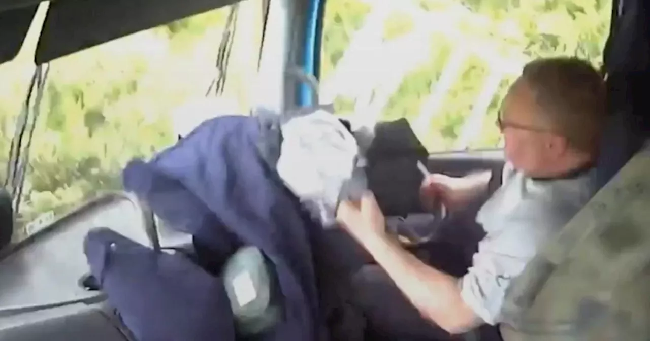 Lorry driver distracted by phone ploughs into family's car in Wales