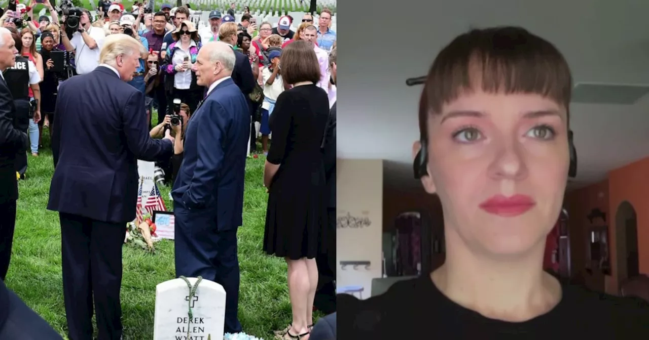 'Desecrated by Donald Trump': Widow of fallen marine calls out Trump’s Arlington photo-op