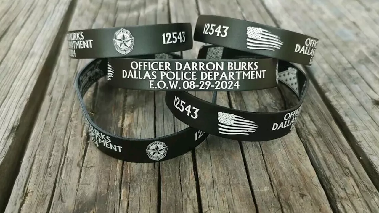 Memorial bracelets honor slain Dallas police officer Darron Burks