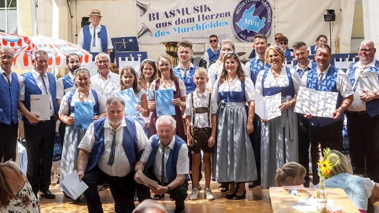 Musikverein Haringsee feierte 130-Jähriges beim Laurenzi-Kirtag