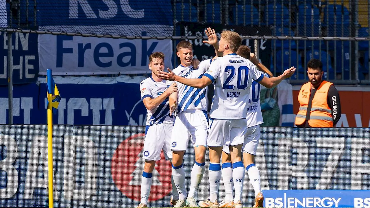 Baden-Württemberg: Nächster Sieg: KSC dreht Spiel in Braunschweig