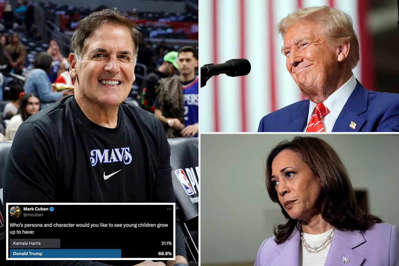 Mark Cuban polls followers on which 2024 presidential candidate they want their kids to be like