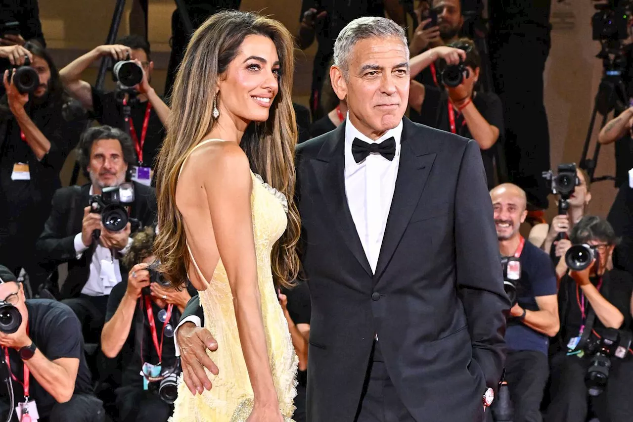 George and Amal Clooney Light Up Wolfs Premiere Carpet in Chic Date Night Looks