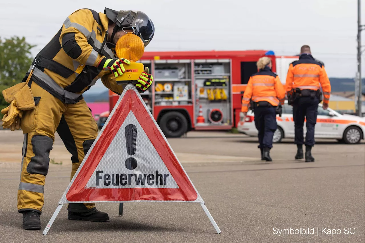 Gossau SG: Brand einer Maschine