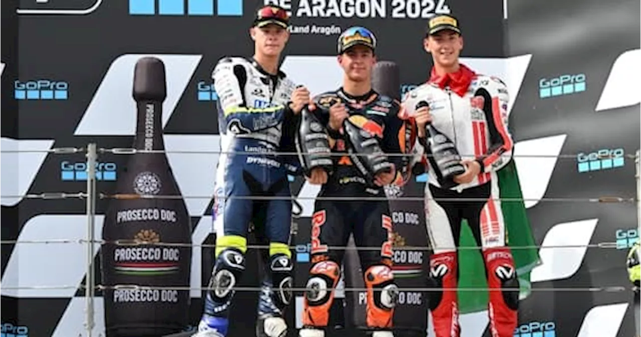 Moto3, GP Aragon: Rueda vince la gara, primo podio per Lunetta. HIGHLIGHTS