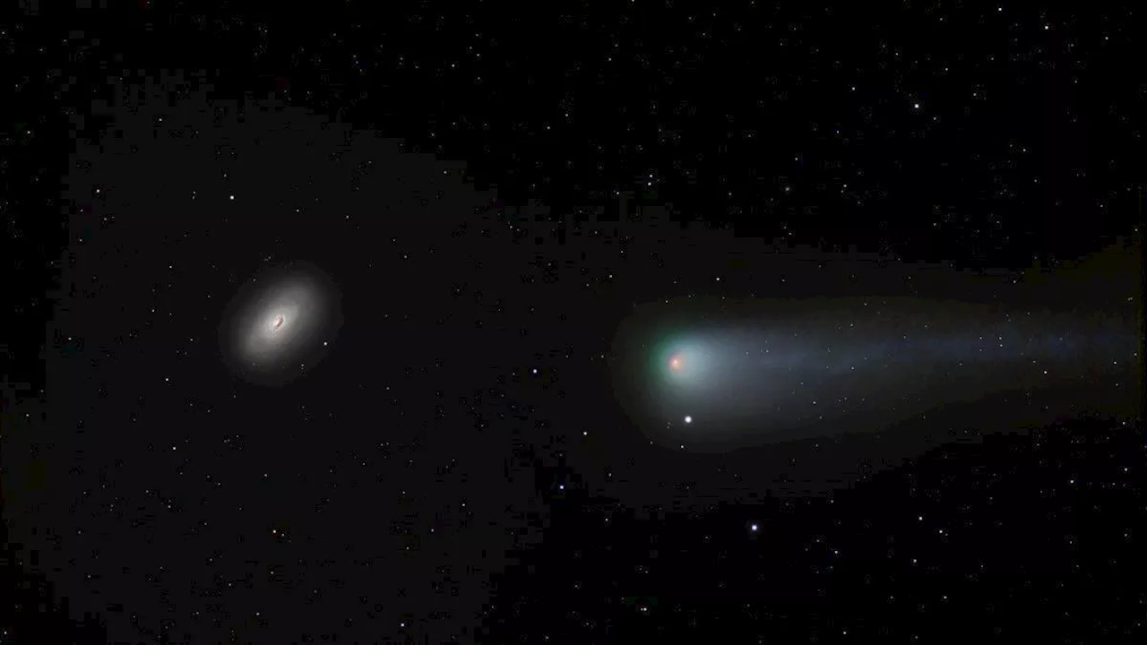 Astrophotographer captures Comet 13P/Olbers and the Black Eye Galaxy M64 in stunning detail (photo)