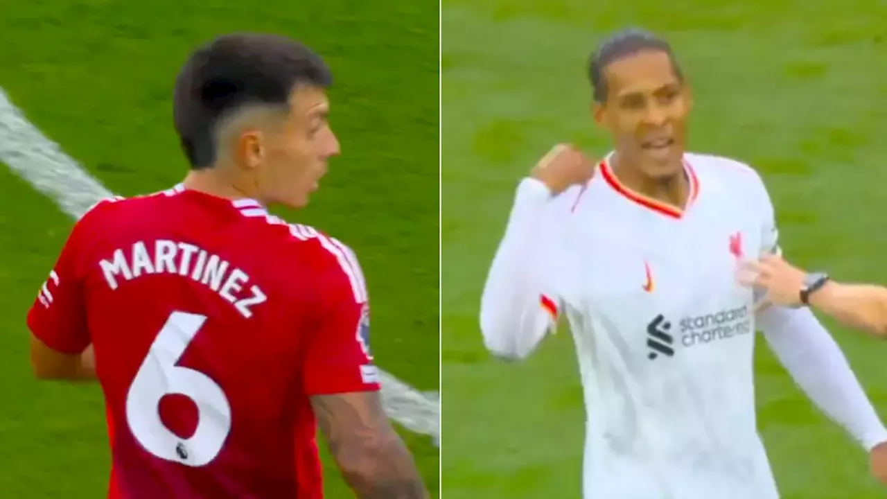 What Virgil van Dijk said to Lisandro Martinez after fiery clash during Liverpool's victory over Man Utd