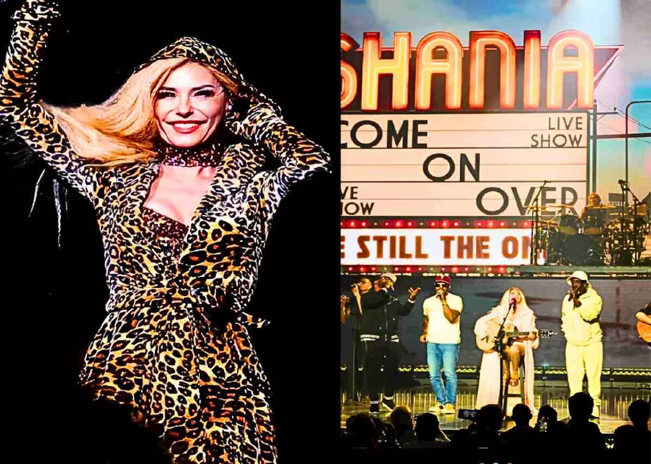 Shania Twain celebrates 59th birthday bash with Boyz II Men