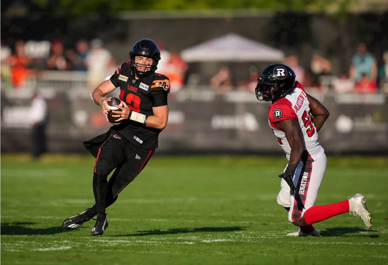 B.C. Lions blitz Ottawa Redblacks 38-12 at Touchdown Pacific in Victoria