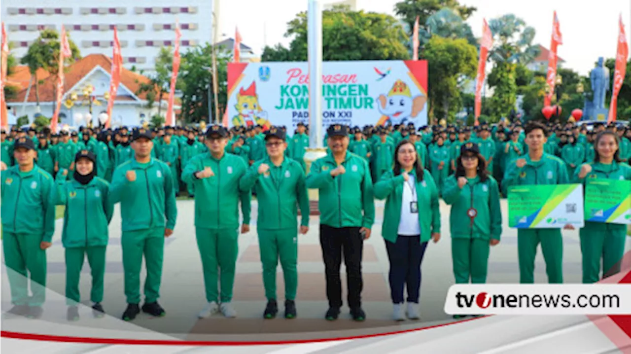 Lepas Atlet Jatim Menuju PON XXI Aceh-Sumut, Pj. Gubernur Adhy Optimis Bawa Pulang Juara Umum