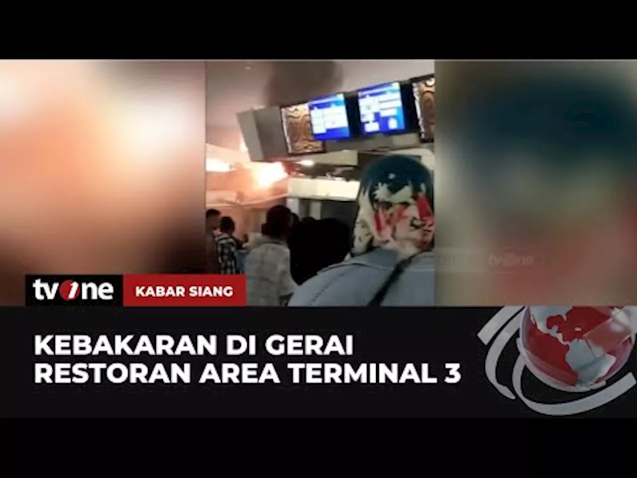 Resto di Terminal 3 Bandara Soetta Terbakar