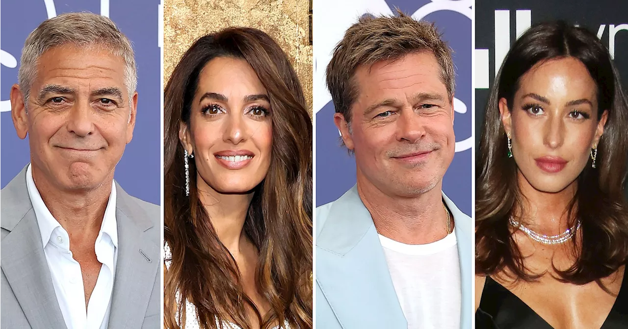 George and Amal Clooney Double Date With Brad Pitt and Ines de Ramon
