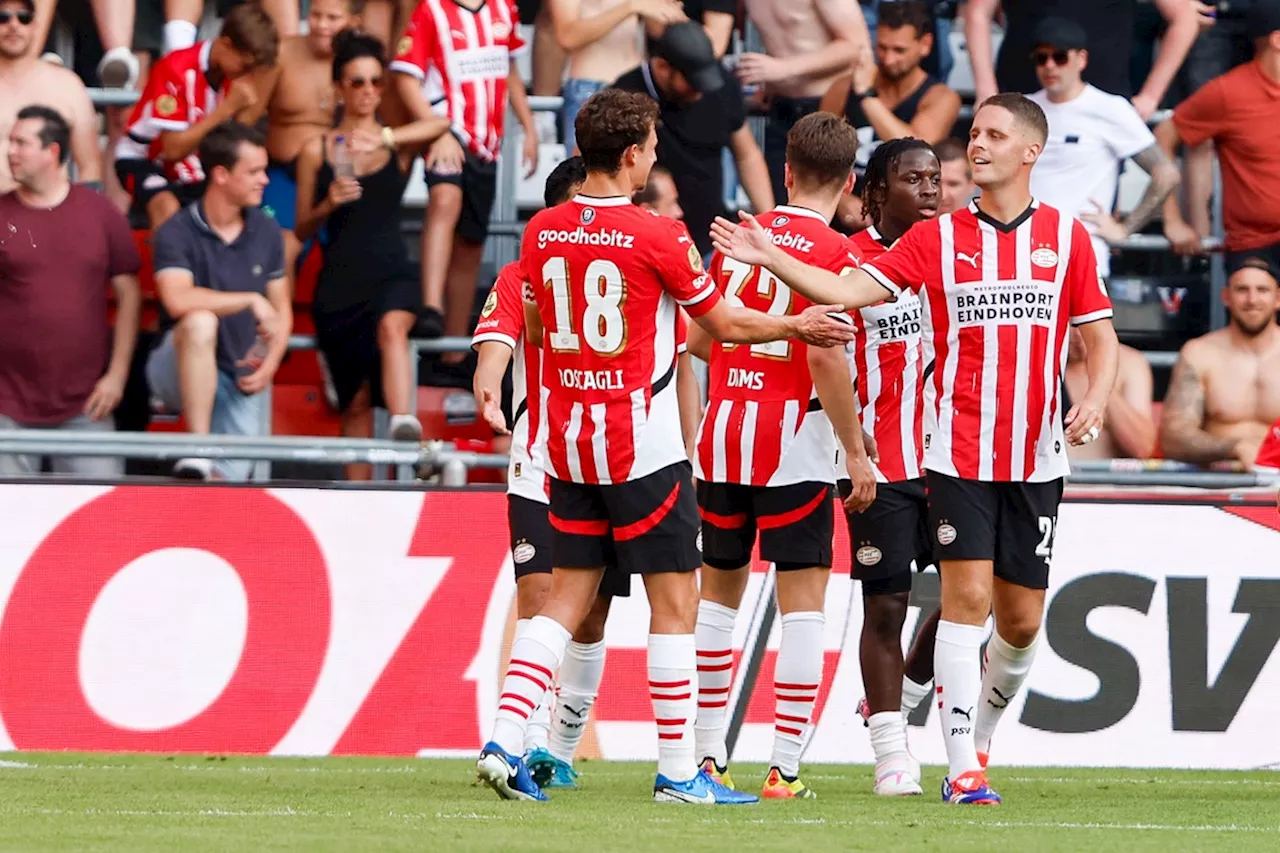 PSV maakt ook tegen GAE geen fout en evenaart eigen Eredivisie-record