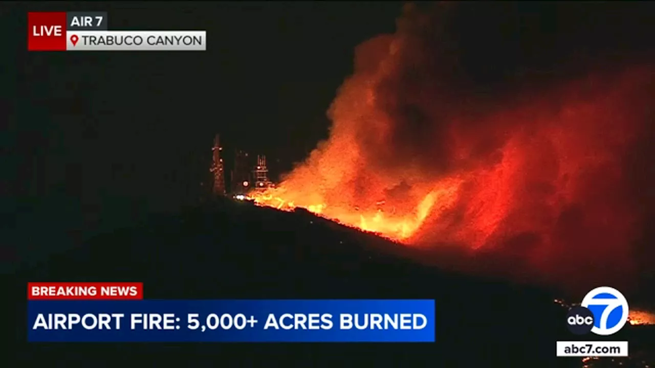 Trabuco Canyon fire burns more than 8,500 acres; evacuation orders in effect