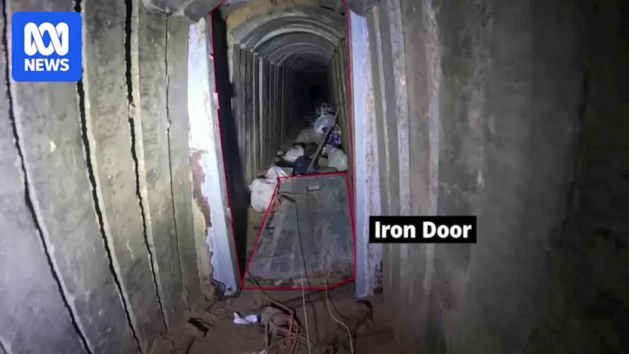 Israeli military releases footage of Gazan tunnel where it says bodies of six hostages were found