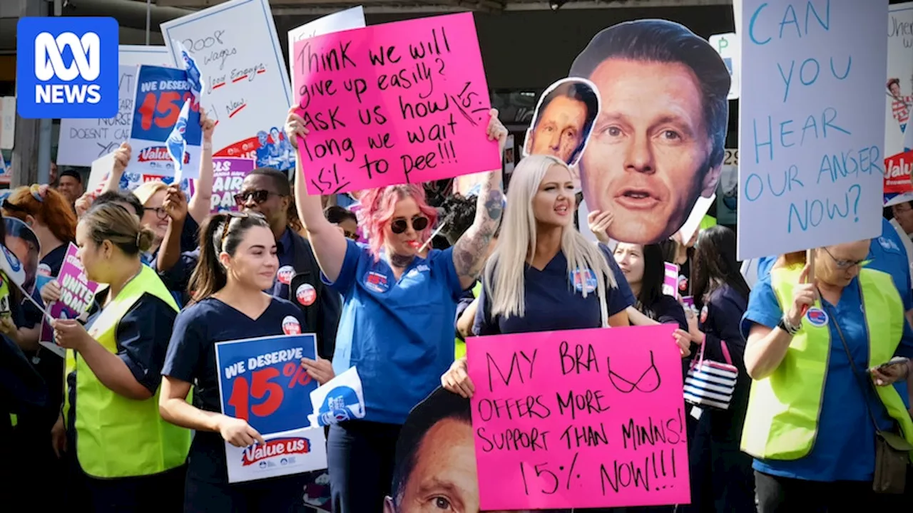 Thousands of nurses and midwives strike across NSW demanding better pay despite IRC order