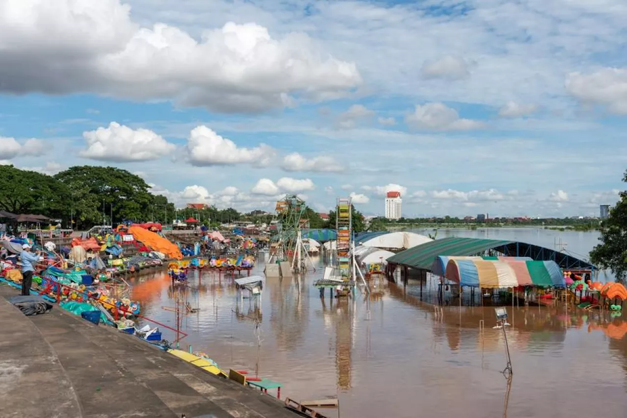 Album Asia: Ketinggian air Sungai Mekong di Laos meningkat