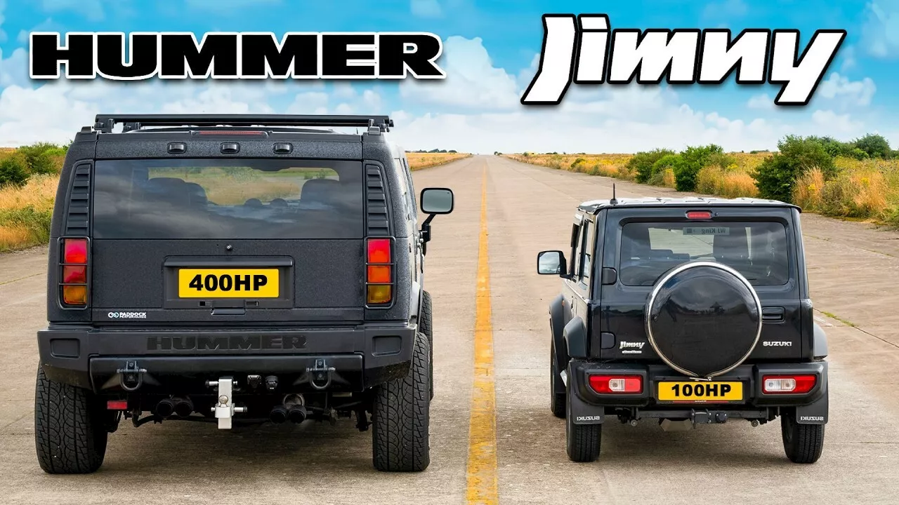 Suzuki Jimny Drag Races Hummer H2, But It’s The Stopping That Provides The Real Drama